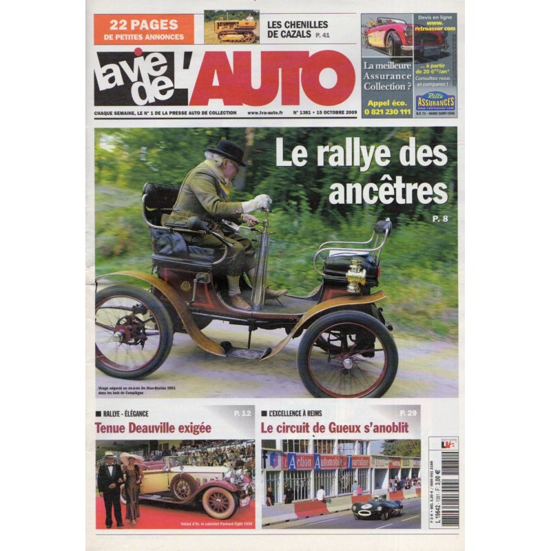 La Vie de l'Auto n° 1381 du 15 octobre 2009 - Le Rallye des Ancêtres