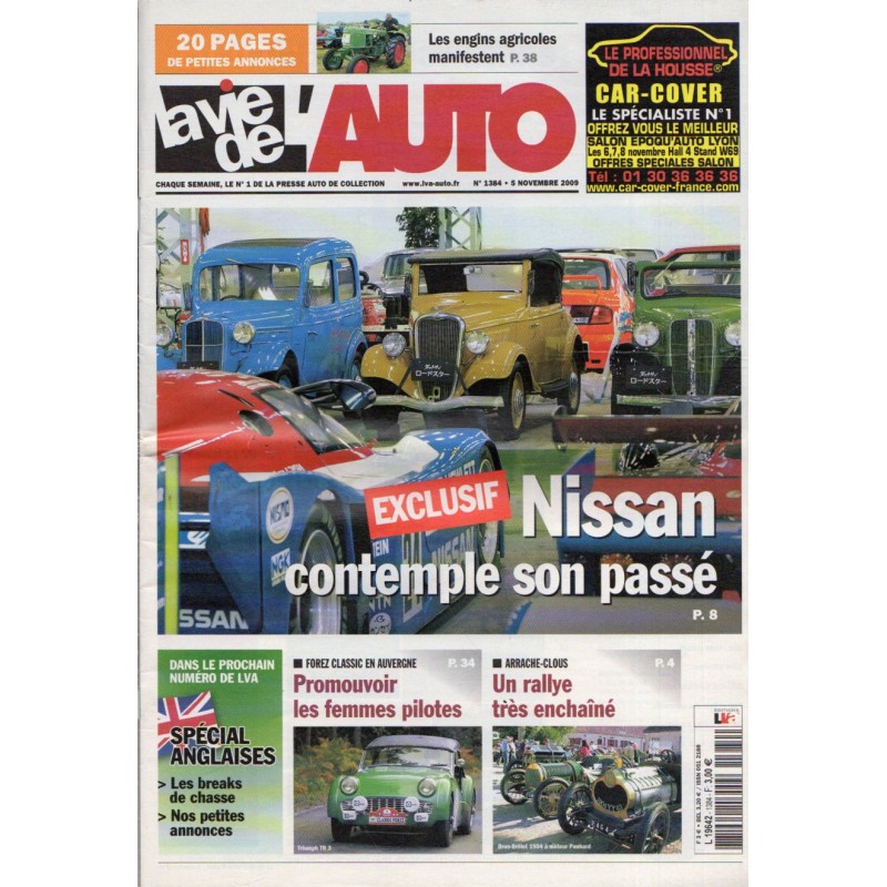 La Vie de l'Auto n° 1384 du 5 novembre 2009 - Nissan contemple son passé
