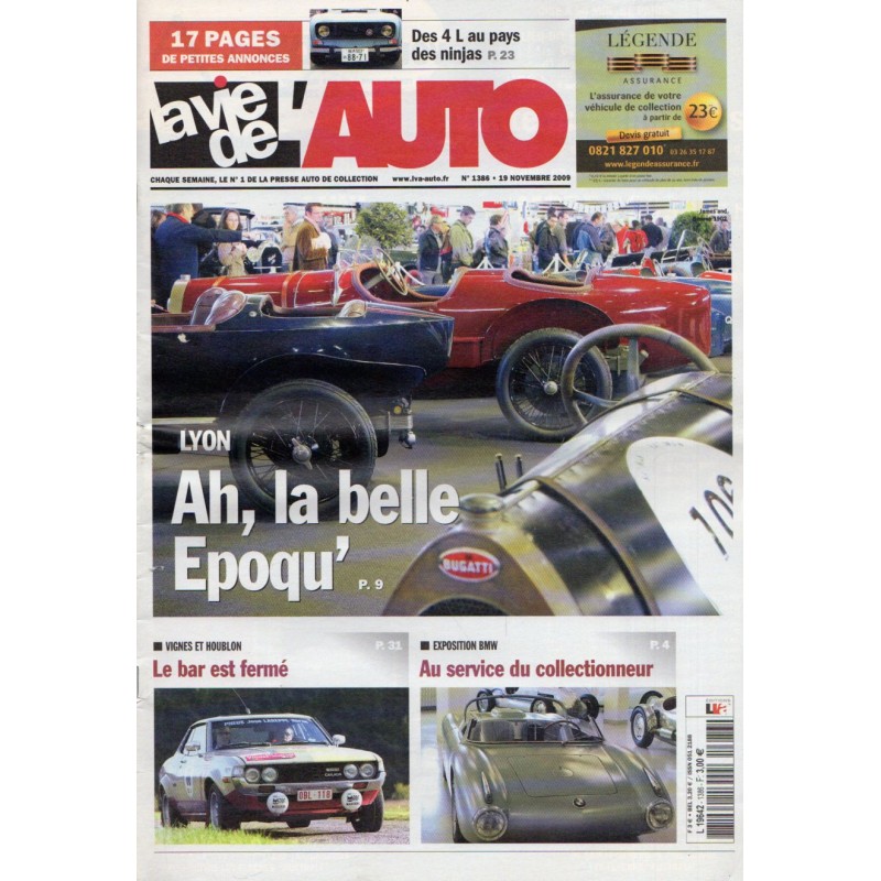 La Vie de l'Auto n° 1386 du 19 novembre 2009 - Lyon : Ah, la belle Epoqu'