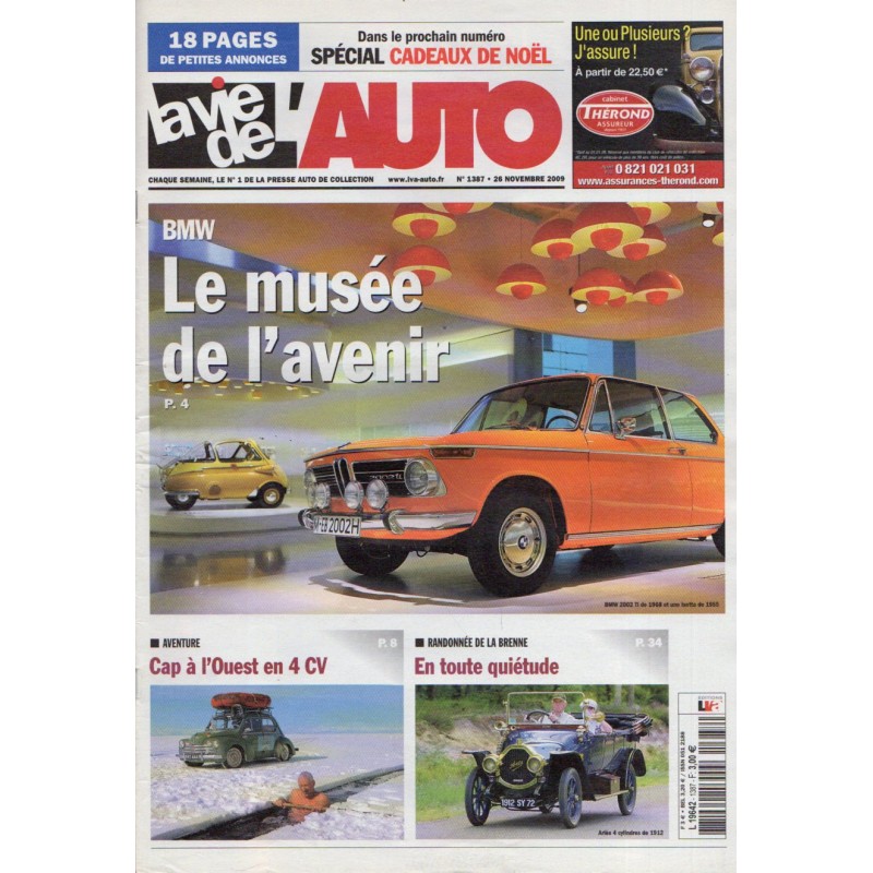 La Vie de l'Auto n° 1387 du 26 novembre 2009 - BMW : Le musée de l'avenir