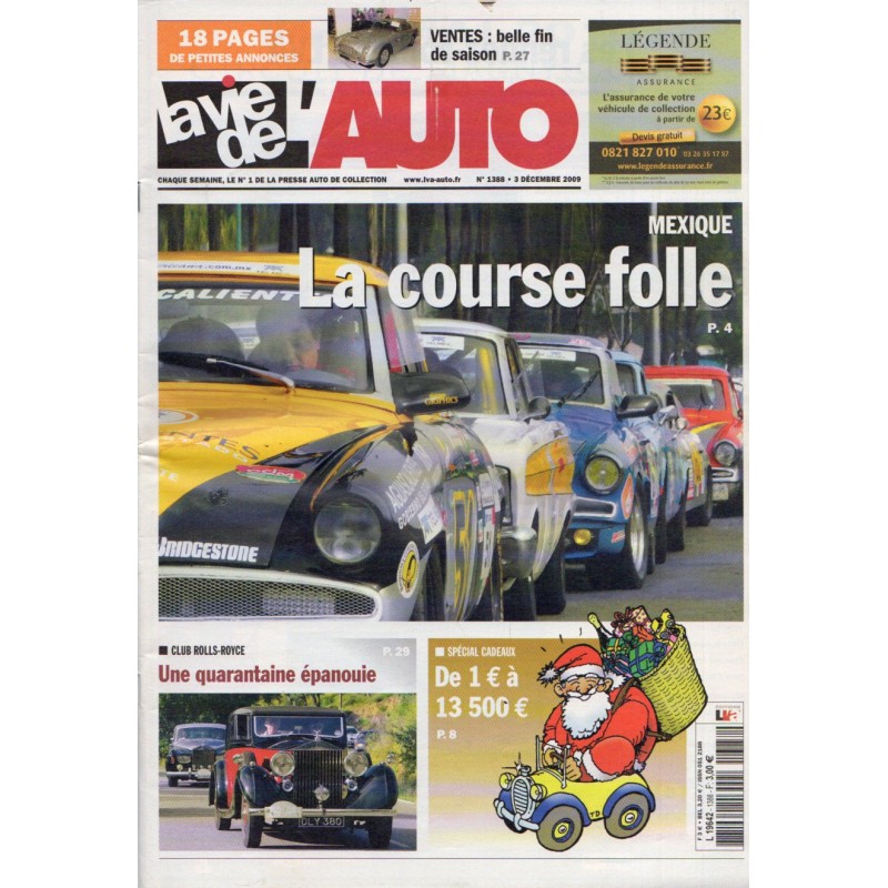 La Vie de l'Auto n° 1388 du 3 décembre 2009 - Mexique : La course folle