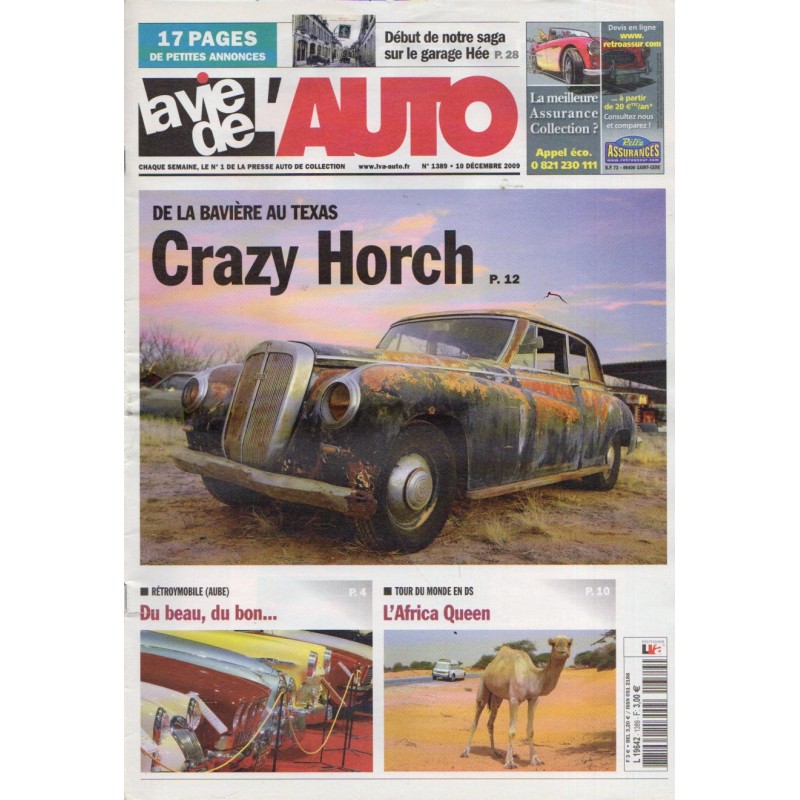 La Vie de l'Auto n° 1389 du 10 décembre 2009 - De la Bavière au Texas : Crazy Horch