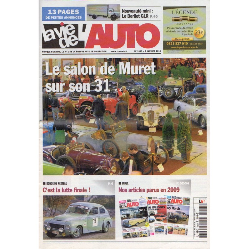 La Vie de l'Auto n° 1393 du 7 janvier 2010 - Le Salon de Muret sur son 31