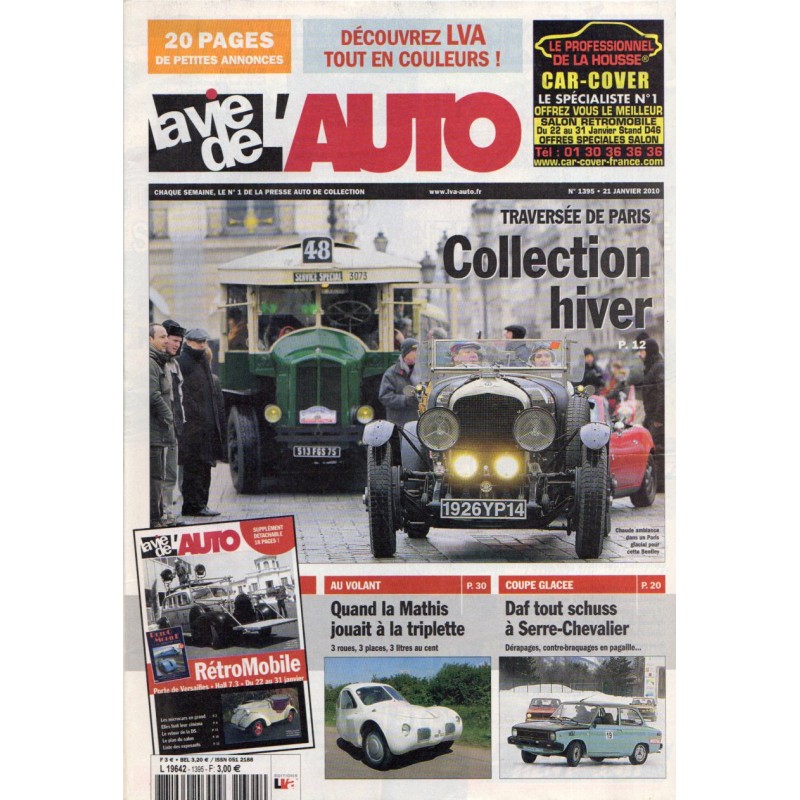 La Vie de l'Auto n° 1395 du 21 janvier 2010 - Traversée de Paris, collection hiver