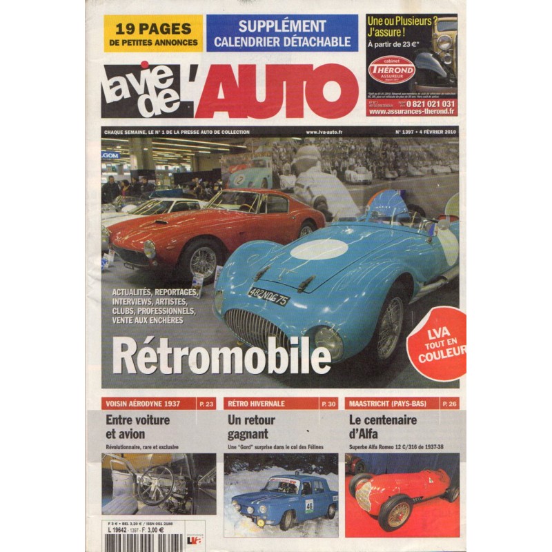 La Vie de l'Auto n° 1397 du 4 février 2010 - Rétromobile 2010