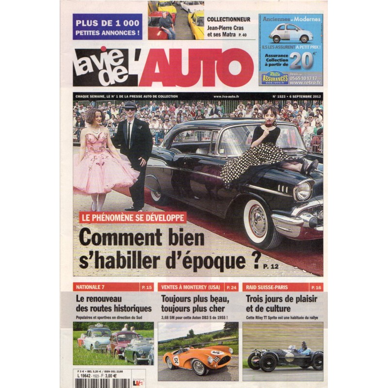 La Vie de l'Auto n° 1523 du 6 septembre 2012 - Comment bien s'habiller d'époque ?