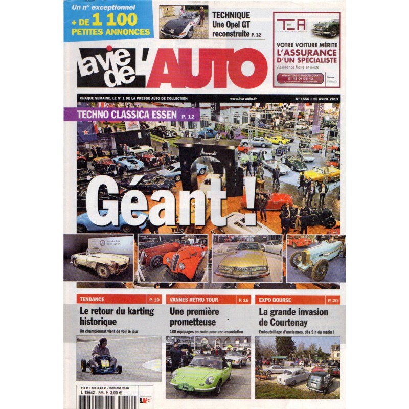La Vie de l'Auto n° 1556 du 25 avril 2013 - Techno Classica Essen : Géant !