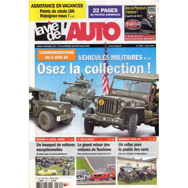 La Vie de l'Auto n° 1562 du 6 juin 2013 - Véhicules militaires : Osez la collection !