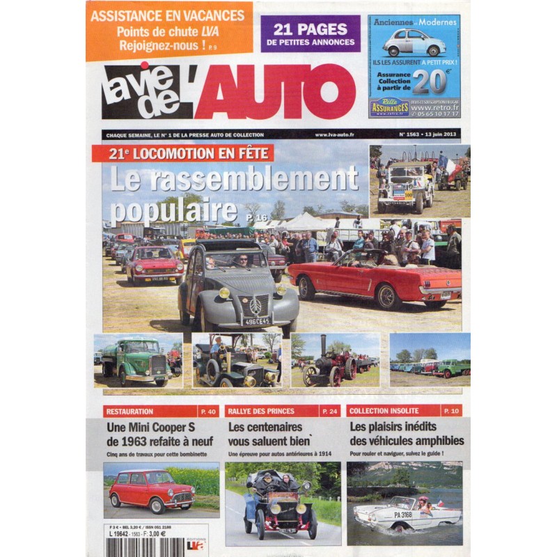 La Vie de l'Auto n° 1563 du 13 juin 2013 - 21e Locomotion en fête : rassemblement populaire