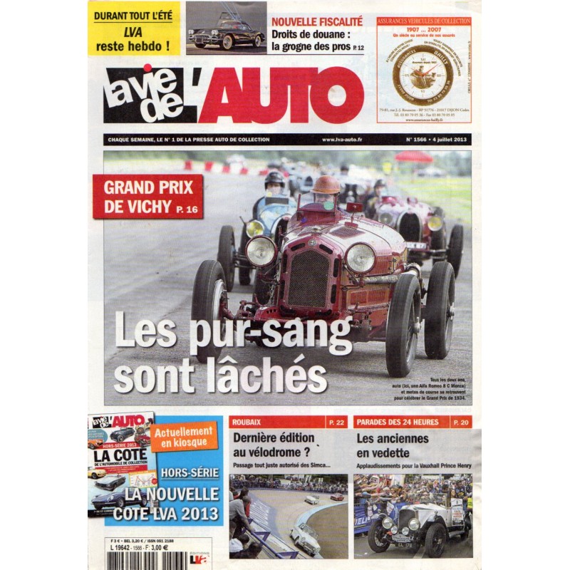 La Vie de l'Auto n° 1566 du 4 juillet 2013 - Grand Prix de Vichy : les pur-sang sont lâchés
