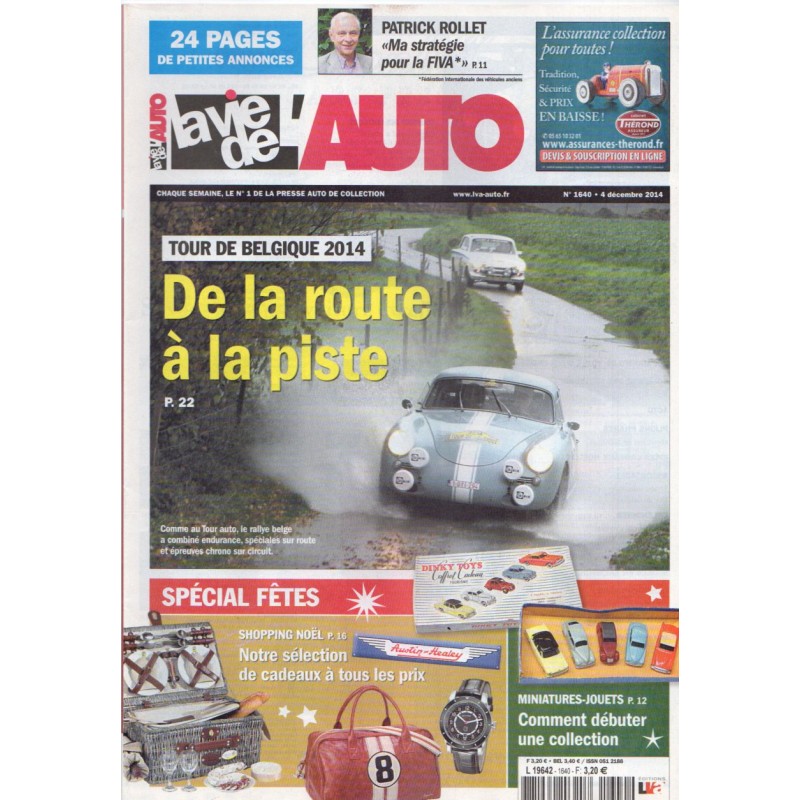 La Vie de l'Auto n° 1640 du 4 décembre 2014 - Tour de Belgique 2014 : de la route à la piste