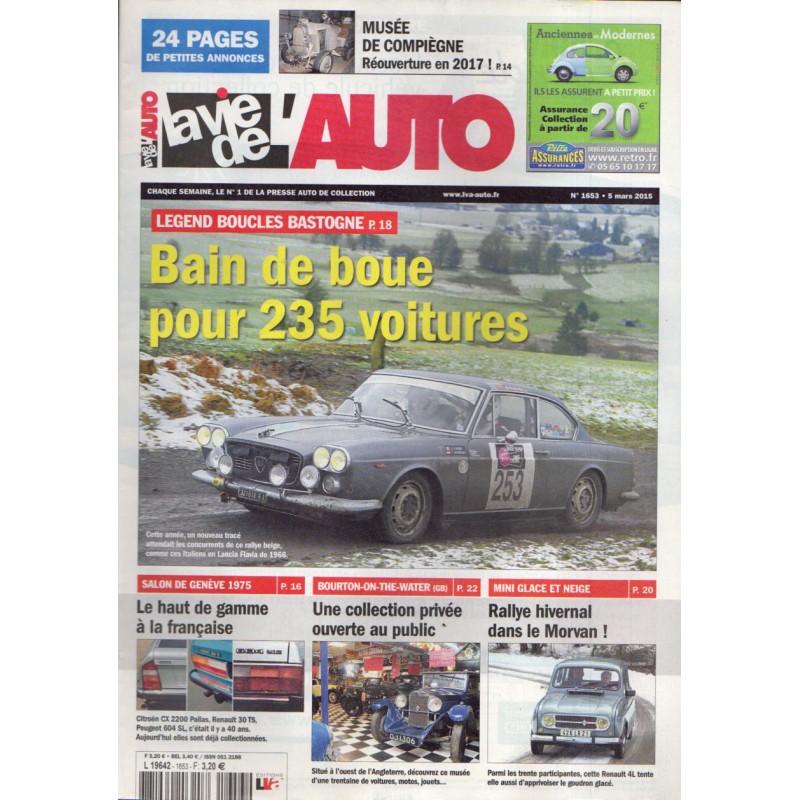 La Vie de l'Auto n° 1653 du 5 mars 2015 - Legend Boucles Bastogne : Bain de boue