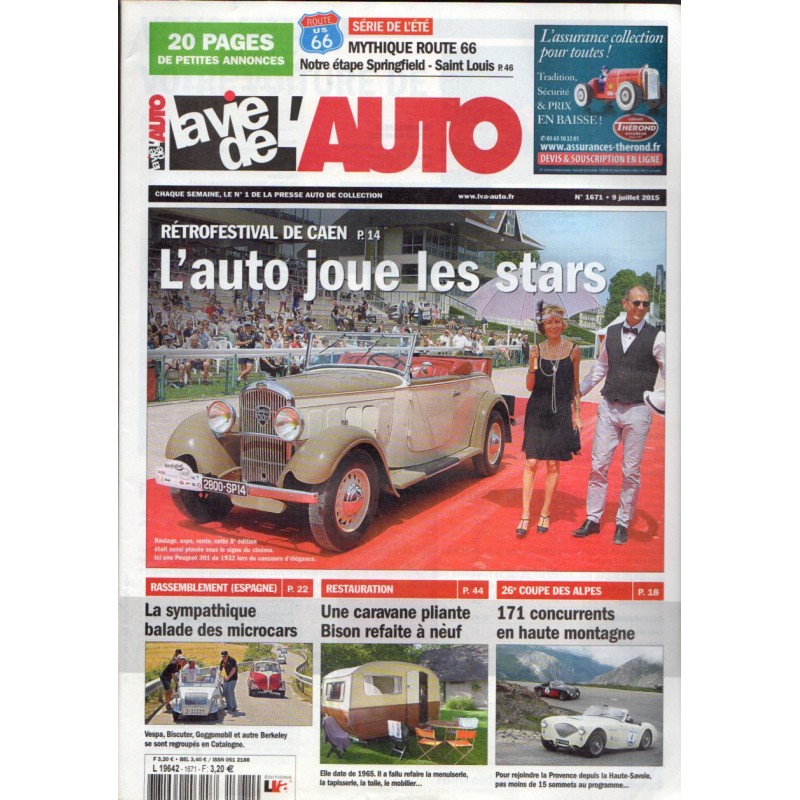 La Vie de l'Auto n° 1671 du 9 juillet 2015 - Rétrofestival de Caen : L'auto joue les stars