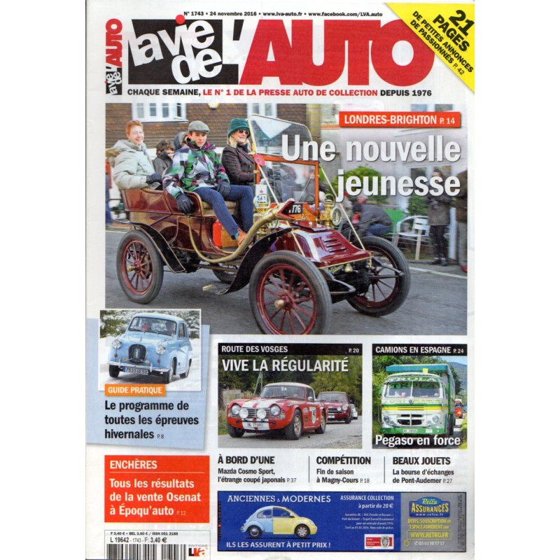La Vie de l'Auto n° 1743 du 24 novembre 2016 - Londres-Brighton : Une nouvelle jeunesse