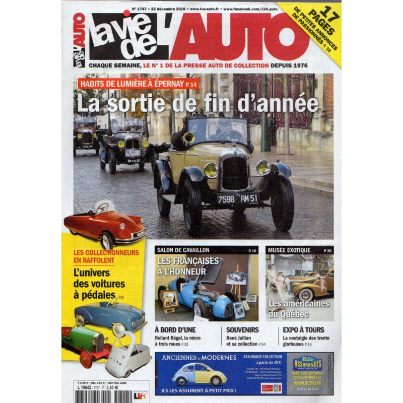 La Vie de l'Auto n° 1747 du 22 décembre 2016 - Habits de lumière à Epernay