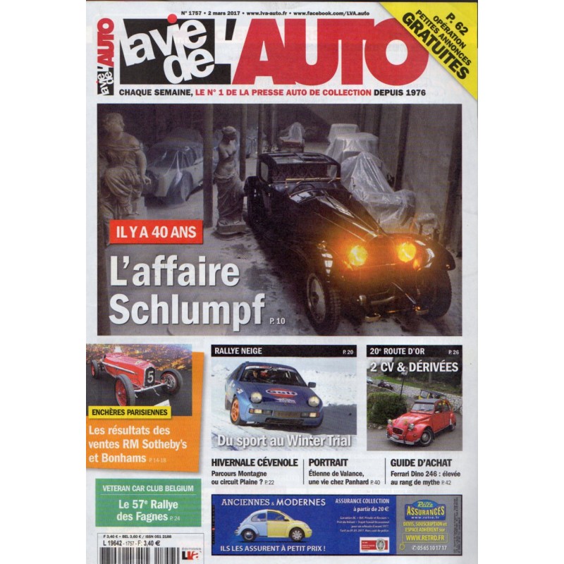 La Vie de l'Auto n° 1757 du 2 mars 2017 - L'affaire Schlumpf