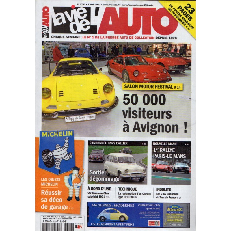 La Vie de l'Auto n° 1762 du 6 avril 2017 - Salon Motor Festival : 50000 visiteurs à Avignon