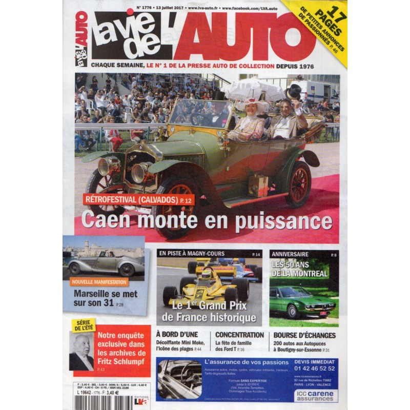 La Vie de l'Auto n° 1776 du 13 juillet 2017 - Rétrofestival (Calvados) : Caen monte en puissance
