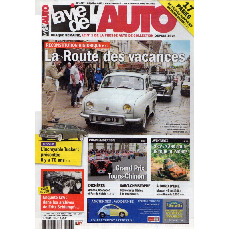 La Vie de l'Auto n° 1777 du 20 juillet 2017 - Reconstitution historique : La Route des vacances