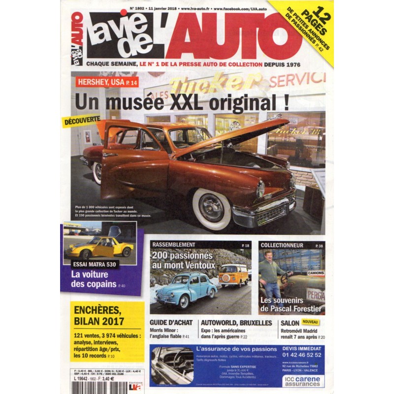 La Vie de l'Auto n° 1802 du 11 janvier 2018 - Hershey (USA) : Un musée XXL original !