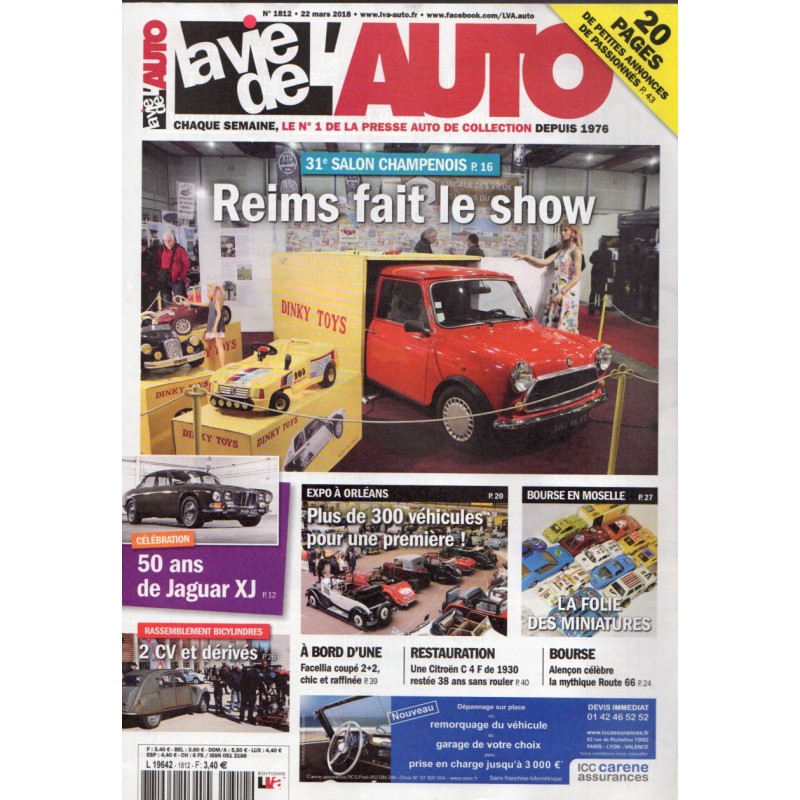 La Vie de l'Auto n° 1812 du 22 mars 2018 - 31e Salon Champenois : Reims fait le show