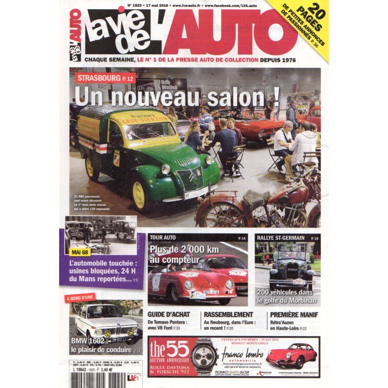 La Vie de l'Auto n° 1820 du 17 mai 2018 - Strasbourg : Un nouveau salon !