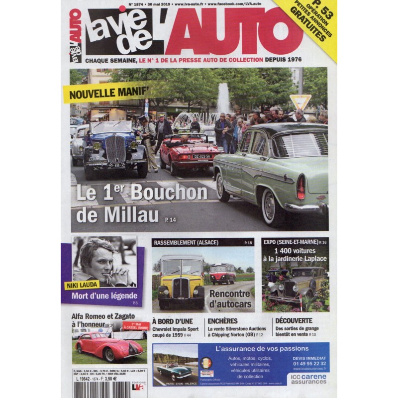 La Vie de l'Auto n° 1874 du 30 mai 2019 - Le 1er Bouchon de Millau