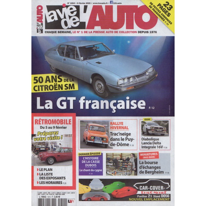 La Vie de l'Auto n° 1910 du 6 février 2020 - 50 ans de la Citroën SM : La GT française