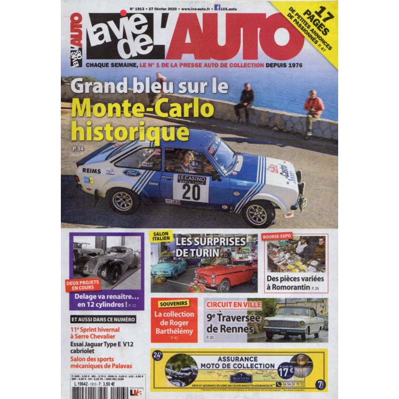 La Vie de l'Auto n° 1913 du 27 février 2020 - Monte-Carlo historique