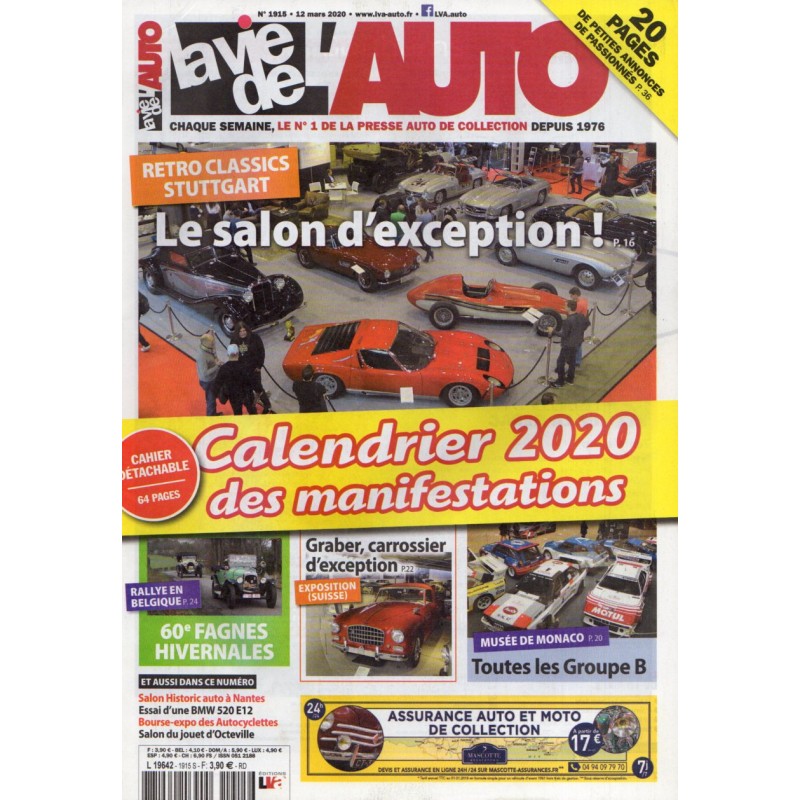 La Vie de l'Auto n° 1915 du 12 mars 2020 - Retro Classics Stuttgart