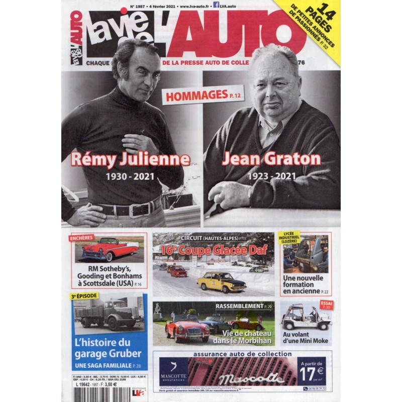 La Vie de l'Auto n° 1957 du 4 février 2021 - Hommages : Remy Julienne & Jean Graton