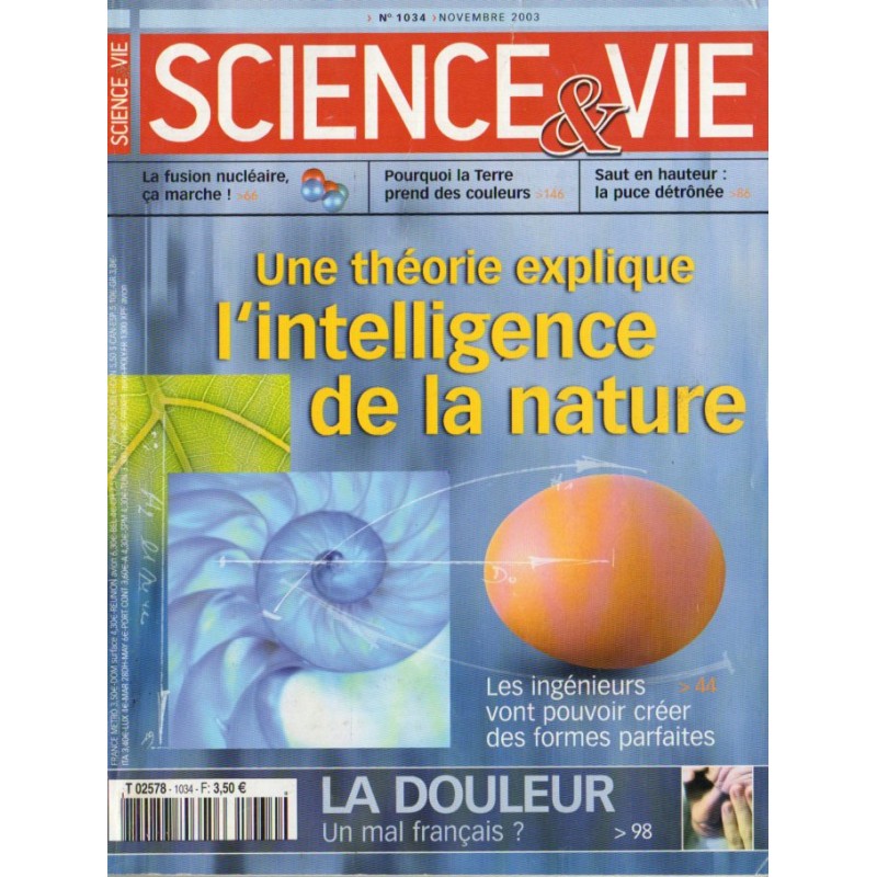 Science & Vie n° 1034 - Une théorie explique l'intelligence de la Nature
