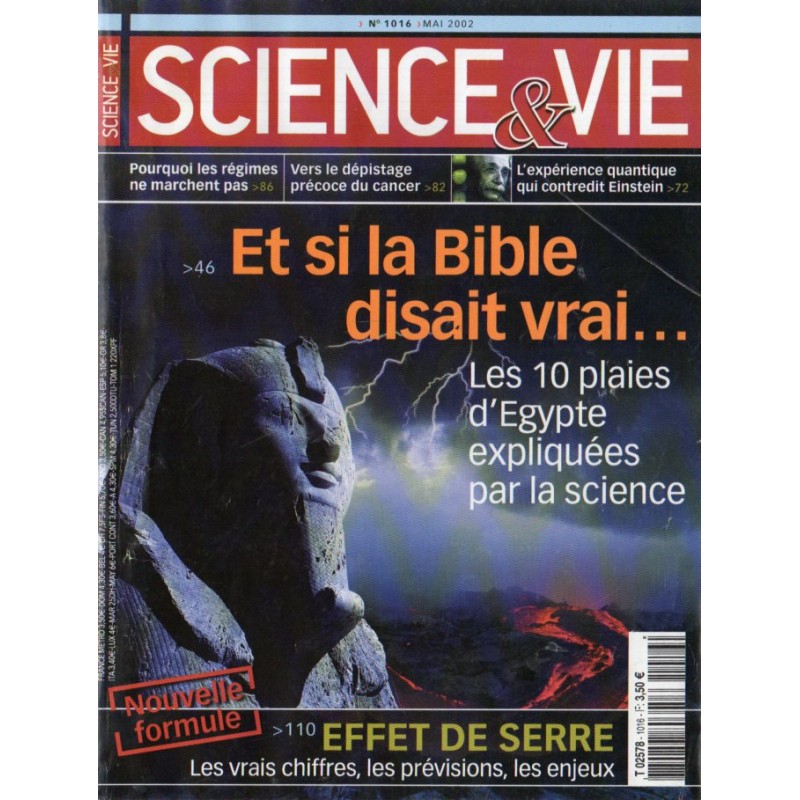 Science & Vie n° 1016 - Et si la Bible disait vrai ...