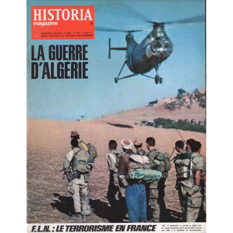 Historia Magazine n° 231 - La Guerre d'Algérie - FLN : Le terrorisme en France