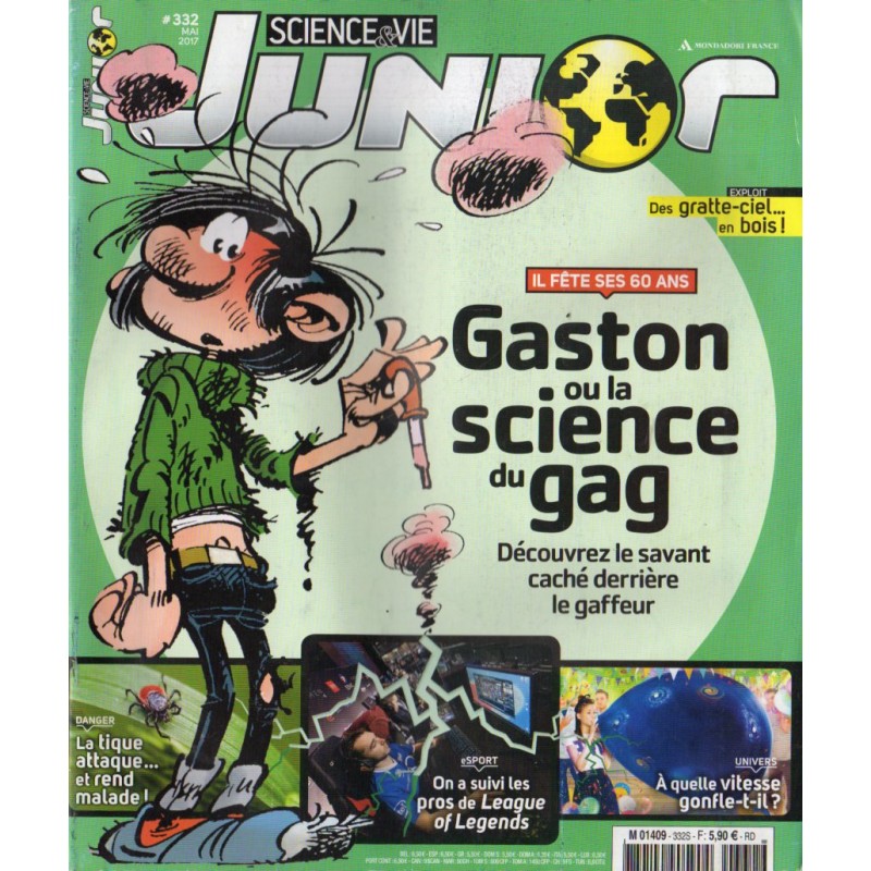 Science & Vie Junior n° 332 - Gaston ou la science du gag