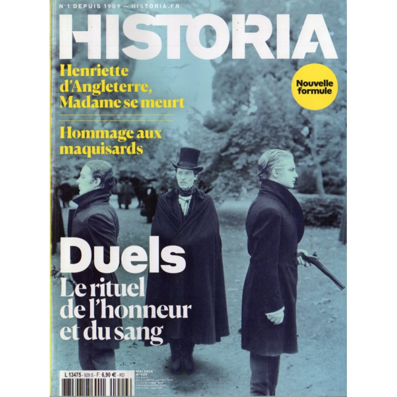 Historia n° 929 - DUELS, le rituel de l'honneur et du sang