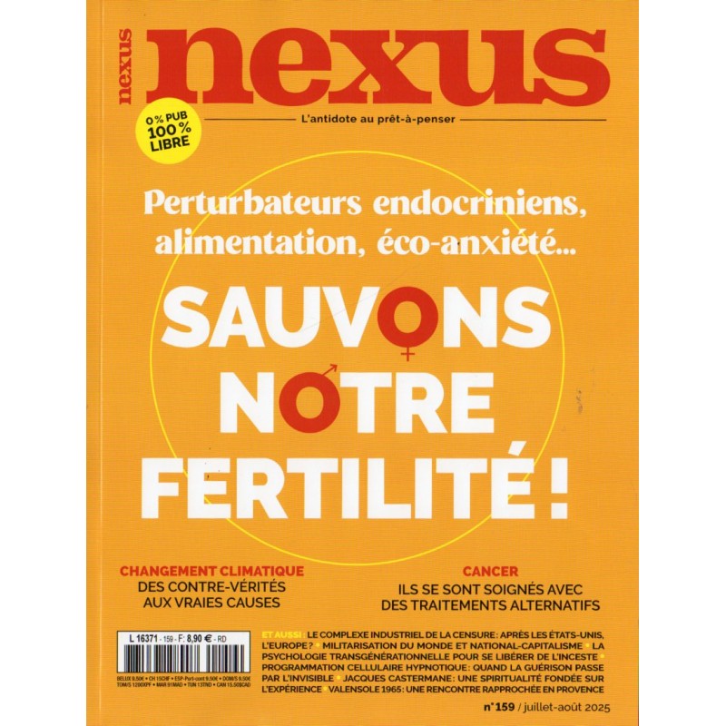 Nexus n° 159 - SAUVONS NOTRE FERTILITE !