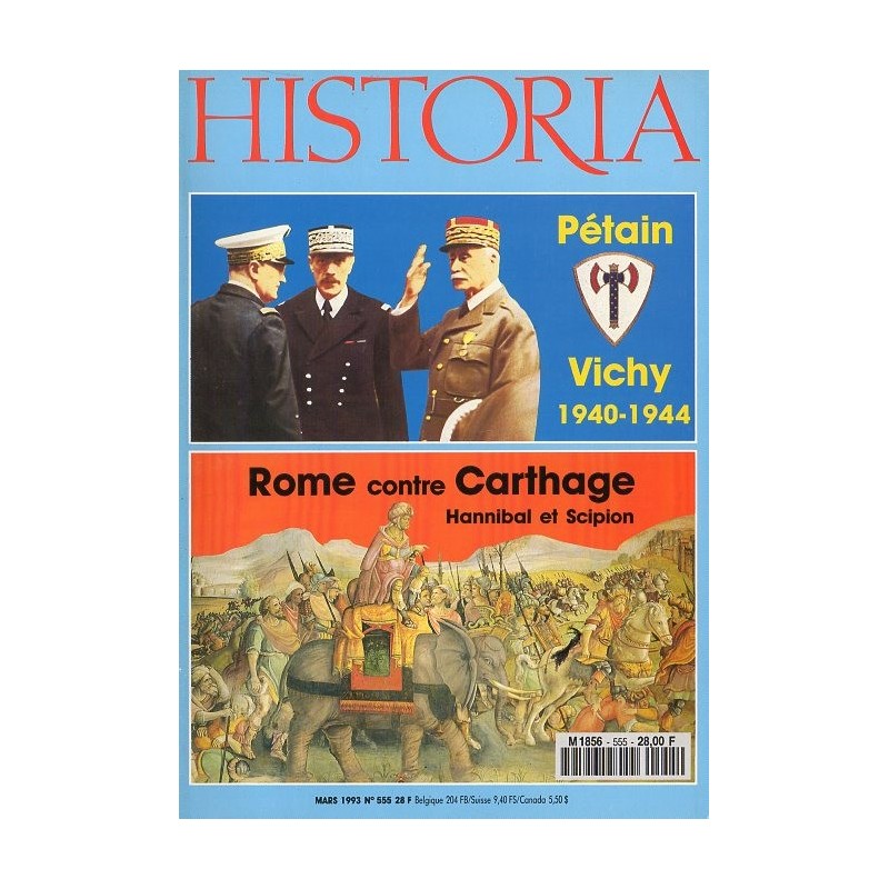 Historia n° 555 - Rome contre Carthage, Hannibal et Scipion
