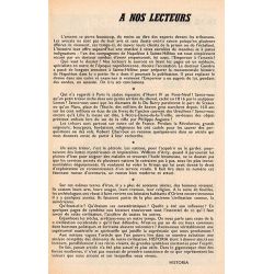 Historia n° 183 - Échos de l'histoire : Les amours de "Paganetta" - à nos lecteurs