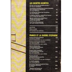 Dossier Historama  n° 4 - Le sociétés secrètes - Franco et la guerre d'Espagne