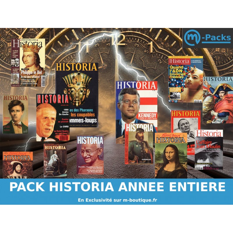 Historia Magazine - 12 numéros de janvier à décembre - Année complète - PORT GRATUIT en France Métropolitaine